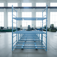 Étagère de stockage pliable pour pneus en acier galvanisé léger, personnalisable, avec emplacement pour cartes, anti-rouille, pour entrepôt, fabriquée par le fabricant