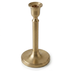 Handcrafted Brass Pillar Candle Holder Vintage Brushed Brass Candlestick <b>Stand</b> Tabletop Accent Luxury Home Decor - Product Image 1