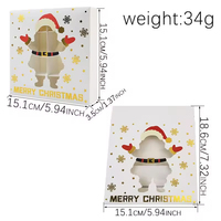 Boîte cadeau personnalisée pour biscuits de Noël avec fenêtre transparente, boîte d'emballage en papier pour chocolats, bonbons, desserts et cadeaux de fêtes