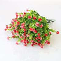 Valentijnsdag roze bloemen kunstbloemen groothandel bruiloftdecoraties voor receptie 7 hoofden kunstmatige baby's adem bloemen