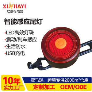 Luz trasera para bicicleta, luz Led intermitente, resistente al agua, recargable, con batería integrada, luz trasera para bicicleta de montaña y carretera - Product Image 4