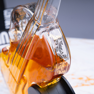 Décanteur de violon <span class=keywords><strong>en</strong></span> verre avec base <span class=keywords><strong>en</strong></span> bois, Offre Spéciale ml, bouteille de vin, whisky, vin, 1000 - Product Image 4