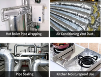 Ruban adhésif en aluminium pour joints de conduits, étanchéité contre l'humidité, anti-fuite, imperméable, ruban en aluminium argenté