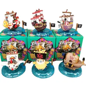 6Pcs/Set Pirate Ship Sea Rover Thousand Sunny Going Merry Anime PVC Figure Gift Blind Box Set