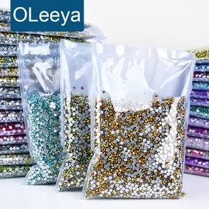 OLeeya Série Métal Strass en Verre Cristal 144 000 pièces SS6-SS30 Non Thermocollants à Dos Plat pour Ongles 3D et Projets de Mode DIY - Product Image 1