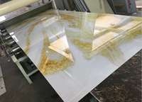 Feuille de marbre UV d'impression 3D, revêtement uv flexible de 2mm 3mm à haute brillance
