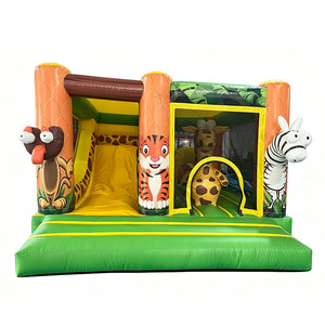 Château gonflable commercial sur le thème <span class=keywords><strong>des</strong></span> animaux de la jungle et du <span class=keywords><strong>zoo</strong></span>, idéal pour la location et les événements festifs - Product Image 1