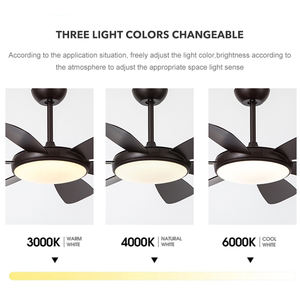 नवीनतम आगमन आधुनिक रिमोट कंट्रोल ने 42 इंच छत पंखे लाइट एब्स सामग्री लिविंग रूम समायोज्य रंग तापमान - Product Image 3