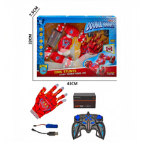 Voiture télécommandée RC 11CH pour cascades et drift avec lumières LED, double télécommande, contrôle gestuel par gant et montre, jouet pour enfants