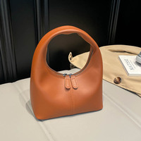 Bolso de Hombro Cruzado de Piel Sintética PU para Mujer, Estilo Dumpling, con Doble Cremallera, Mini Cartera de Moda al por Mayor