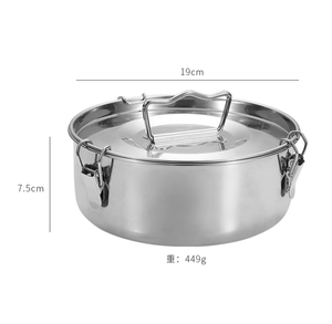 ตะกร้านึ่งอาหาร DFP01 304 ทำจากสแตนเลส ใช้สำหรับนึ่งอาหารกลางแจ้ง พร้อมฝาปิดสำหรับอุ่นอาหาร - Product Image 1