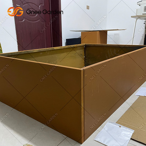 Corten acero personalizado al por mayor sin fondo macetas hogar jardín al aire libre Metal decoración paisaje jardineras - Product Image 4