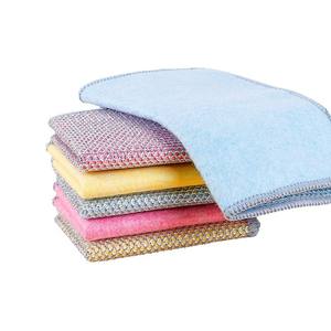 Chiffon de nettoyage en fil d'argent, tampon rectangulaire double face réversible, épaissi, en fil d'acier, torchon de cuisine antiadhésif et absorbant - Product Image 1