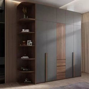 <span class=keywords><strong>Armadio</strong></span> con Ante Scorrevoli e Cerniere, Organizzatore Interno per Guardaroba, Scaffali per Vestiti, Set di Mobili per Camera da Letto - Product Image 4
