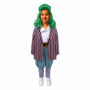 Costume da Carnevale per Bambini Ispirato a <span class=keywords><strong>Charlie</strong></span> e la Fabbrica di Cioccolato, Abito Oompa Loompa per Halloween - Product Image 3