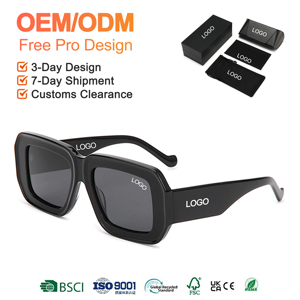 Lunettes de soleil surdimensionnées en acétate pour femmes, verres dégradés, protection UV400, monture ovale rétro, mode, logo personnalisé, OEM, vente en gros de lunettes - Product Image 1
