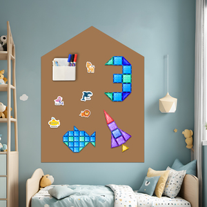 Calcomanía de pared Popular, juego de <span class=keywords><strong>pizarra</strong></span> magnética autoadhesiva, <span class=keywords><strong>pizarra</strong></span> para escribir y enviar mensajes, decoración fácil del hogar para educación de niños - Product Image 4