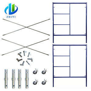 Marco <span class=keywords><strong>de</strong></span> andamio para construcción civil edificio galvanizado usado q235 acero móvil andamio Torre Equipo Conjunto y herramientas - Product Image 1
