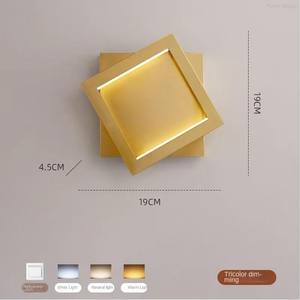 Modern <b>LED</b> Brass <b>Wall</b> Lamp Gold Copper Tricolor for Living Room <b>Dimmable</b> & Diy-Friendly - Product Image 5