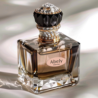 Bouteille de parfum de femme de parfum gris personnalisé en cristal royal emballage de forme spéciale Guangzhou opaque pour bouteilles de parfum