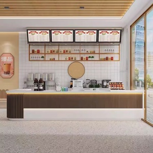 Caffetteria, bancone bar, negozio di tè al latte, negozio di abbigliamento, cassiere d'angolo, Reception aziendale, Reception, personalizzazione - Product Image 1