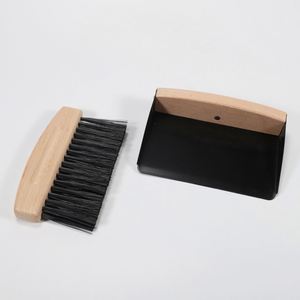 Juego de escoba de mano portátil y recogedor metálico, juego de recogedor pequeño y cepillo con mango de madera - Product Image 4
