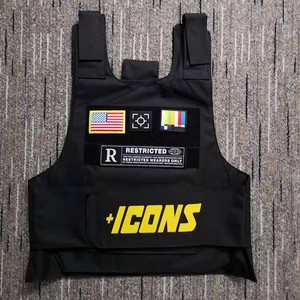 Gilet de moto imperméable unisexe noir personnalisable avec impression par transfert thermique pour adulte - Product Image 3