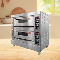 Four à sole électrique de type commun XYF-2KE-T, équipement de boulangerie, deux étages, 4 plateaux, four commercial pour le pain
