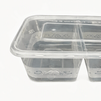 Boîte à lunch ZhiLu moderne, double compartiment, en PP, compatible micro-ondes, sans BPA, étanche, pour préparation de repas, recyclable