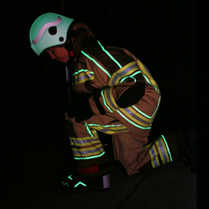 Toppe di trasferimento di calore del nastro del nastro riflettente giallo fluorescente in doppia visibilità per indumenti di sicurezza - Product Image 6