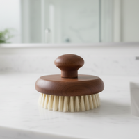 Brosse sèche en bois avec logo personnalisé, poils en nylon, pour soins corporels, emballage en vrac FCA, vente en gros du fabricant - Qualité garantie