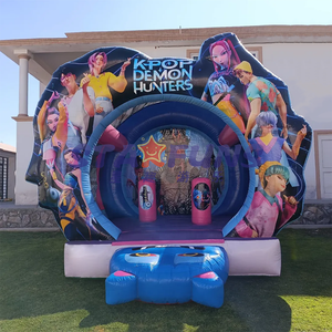 Château gonflable commercial K-pop Demon, château gonflable de dessin animé, structure de saut gonflable pour location, fête en plein air - Product Image 1
