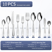 Ensembles de couverts de table en acier inoxydable personnalisés en usine en Chine