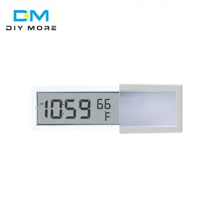 Transparentes elektronisches Band Temperatur Zwei-in-Eins-LCD-Thermometer mit elektronischer Uhr