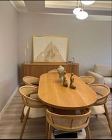 Ensemble de table et chaises de salle à manger modernes en bois pour la maison, restaurant, patio, extérieur, mobilier de salon - Vente en gros usine