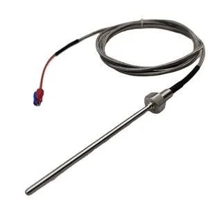 Sensor suhu baja tahan karat tipe K termokopel TC dengan probe 4*115mm