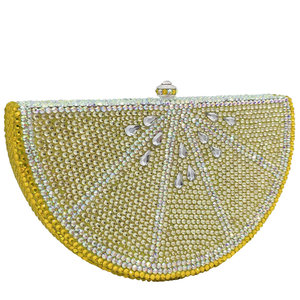 Women's Diamond Sparkle Rhinestone <strong>Clutch</strong> Fruit <strong>Orange</strong> Slice Crystal <strong>Bag</strong> for Evening Occasions - Product Image 6