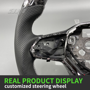 Volant personnalisé à rayures blanches, en fibre de carbone forgée argentée améliorée pour Volkswagen <span class=keywords><strong>Golf</strong></span> MK8 R GTI, accessoires de modèle de voiture - Product Image 4