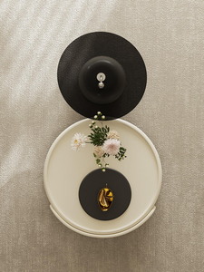 Ensemble de table basse élégante pour salon, couleur crème, avec tiroirs, moderne, luxueux, écologique, durable, mignon, table de thé pour la maison - Product Image 4