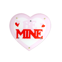 Vente chaude en gros personnalisé clignotant en forme de coeur insigne de bouton d'épingle cotillons insigne d'amour