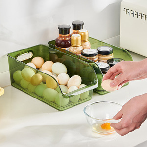 Fridge <b>Storage</b> Box Rectangle With Handle For Fruit <b>Vegetable</b> Drainage Organization - Product Image 2