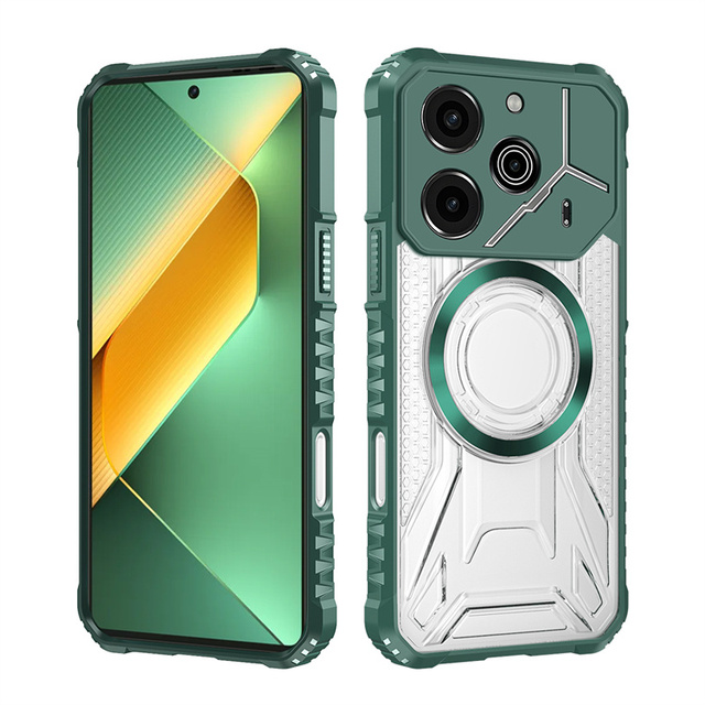 Thickened Anti-fall Corners,Non-slip Texture on Both Sides Anti-drop Protection Phone Case for Tecno Pova 7/Spark 9T/Spark 9 Pro