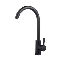 Robinet de cuisine à noyau en laiton en acier inoxydable anti-corrosion monotrou moderne durable pour usage commercial