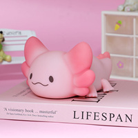 Veilleuse LED portable rechargeable USB en silicone, forme Axolotl, 7 couleurs, intensité réglable, pour chambre d'enfant et bébé