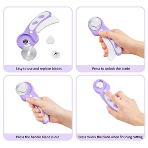 Cutter rotatif ergonomique de 45 mm avec roulement, confort amélioré - Product Image 5