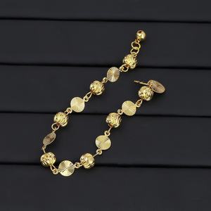 JXX Trendy 24K Gold-Plated Bead Bracelet Hot Selling New Design Brass Jewelry Women's Bracelet Wholesale in Malaysia - Product Image 3