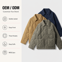 Veste matelassée rétro pour homme, hiver, boutons-pression, poches plaquées, rembourrage en coton, style Amekaji, décontractée, pour tous les jours