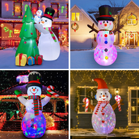 Décoration de jardin gonflable professionnelle pour l'extérieur, décoration de Noël gonflable, bonhomme de neige gonflable pour toute la famille