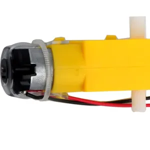 TT Motor Có Dây Dẫn Động Cơ Hộp Số DC 3-6V Bánh Xe Lốp 1:48 200RPM Cho Xe Thông Minh Dây Nối Đực 2 Chấu