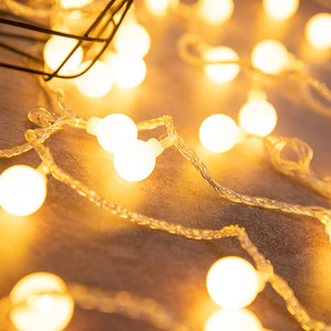 Outdoor Waterproof 10m 100 <strong>Led</strong> Christmas Plastic <strong>Ball</strong> fairy <strong>String</strong> <strong>Light</strong> for Wedding Holiday,party,home Decoration - Product Image 1